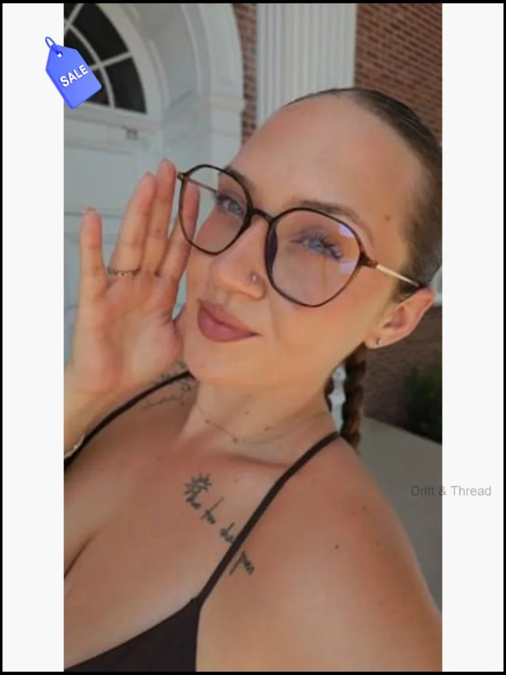 Ultralight TR90 Hexagonal Blue Light Blocking Glasses Anti-Slip Silicone Tips